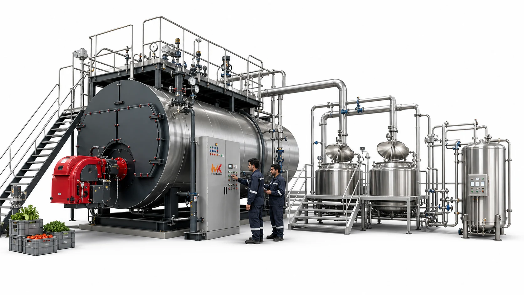 Steam systems for food and beverage processing