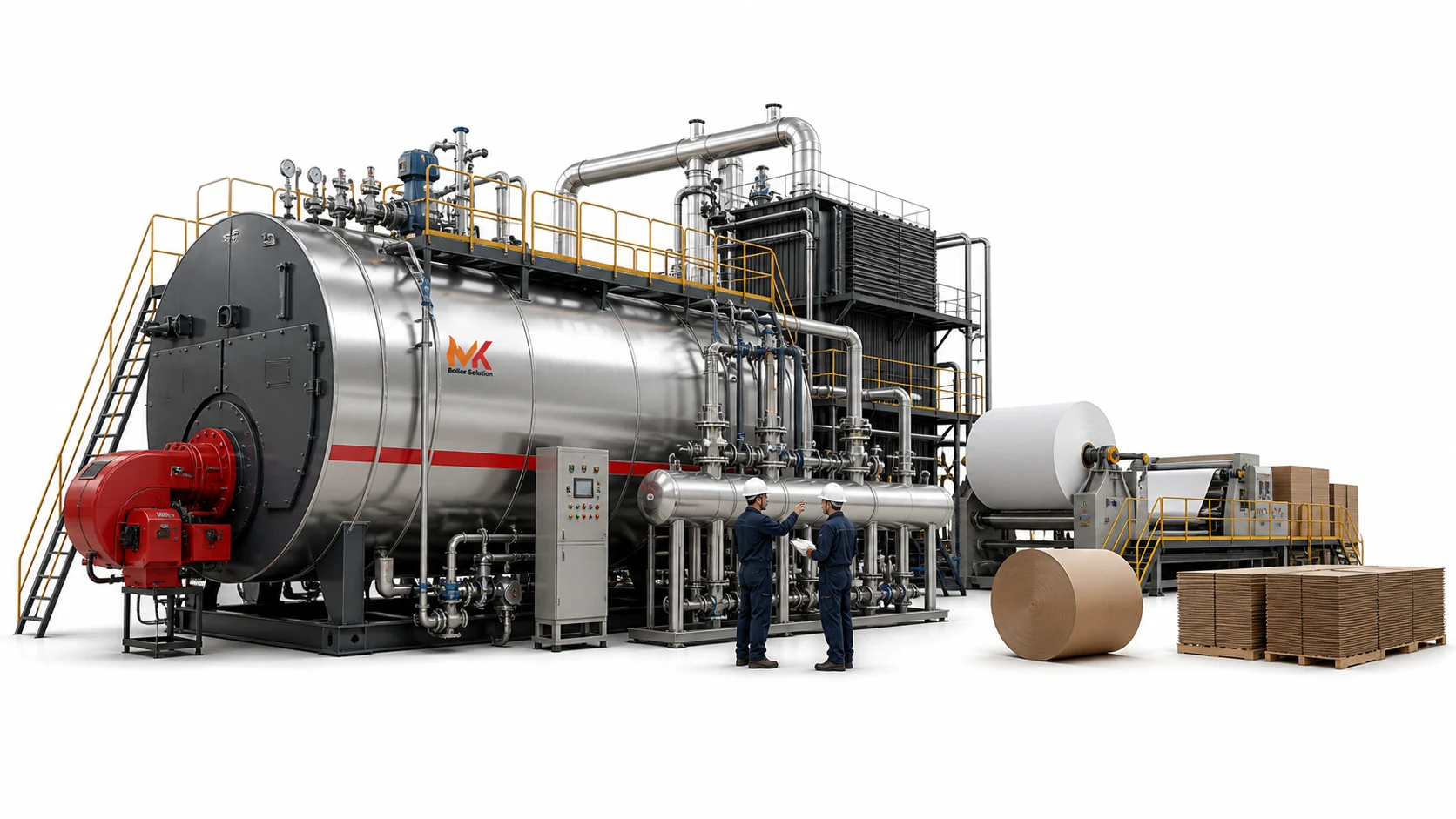 Steam boilers for paper and corrugated packaging